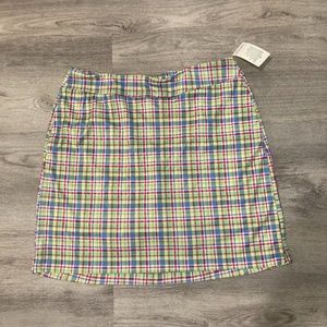 green and red  tartan skort